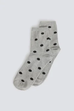 New Springfield Chaussette longue à pois gris