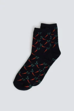Discount Springfield Chaussettes longues &agrave; motifs carottes bleu