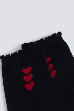 Best Springfield Chaussettes longues &agrave; c&oelig;urs bleu