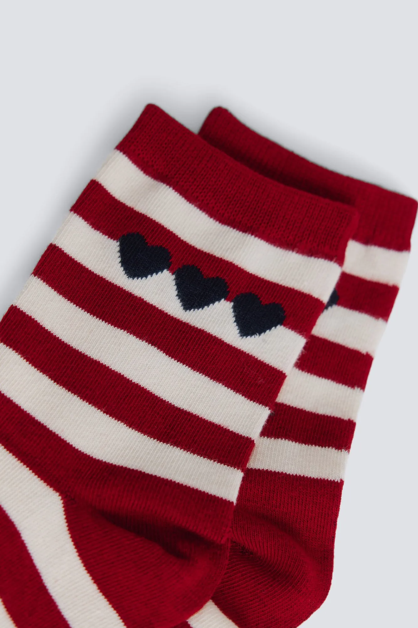 Sale Springfield Chaussettes longues à rayures cœurs marron