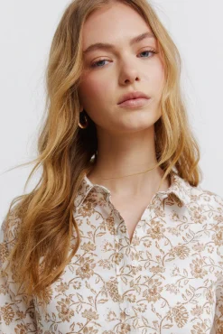 Springfield Chemise basique effet lin