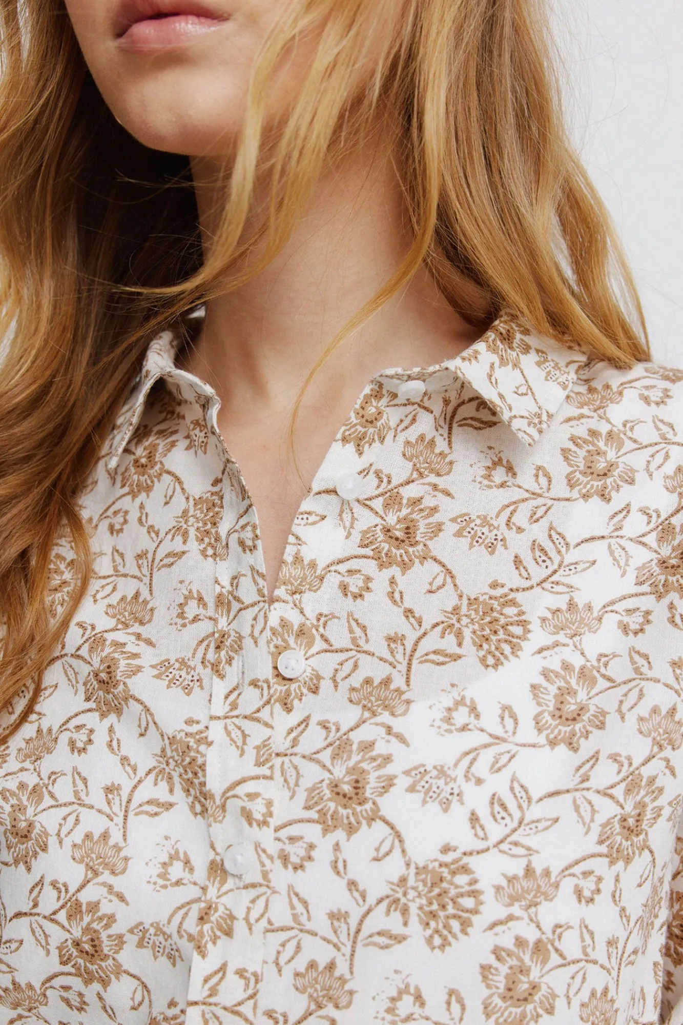 Springfield Chemise basique effet lin