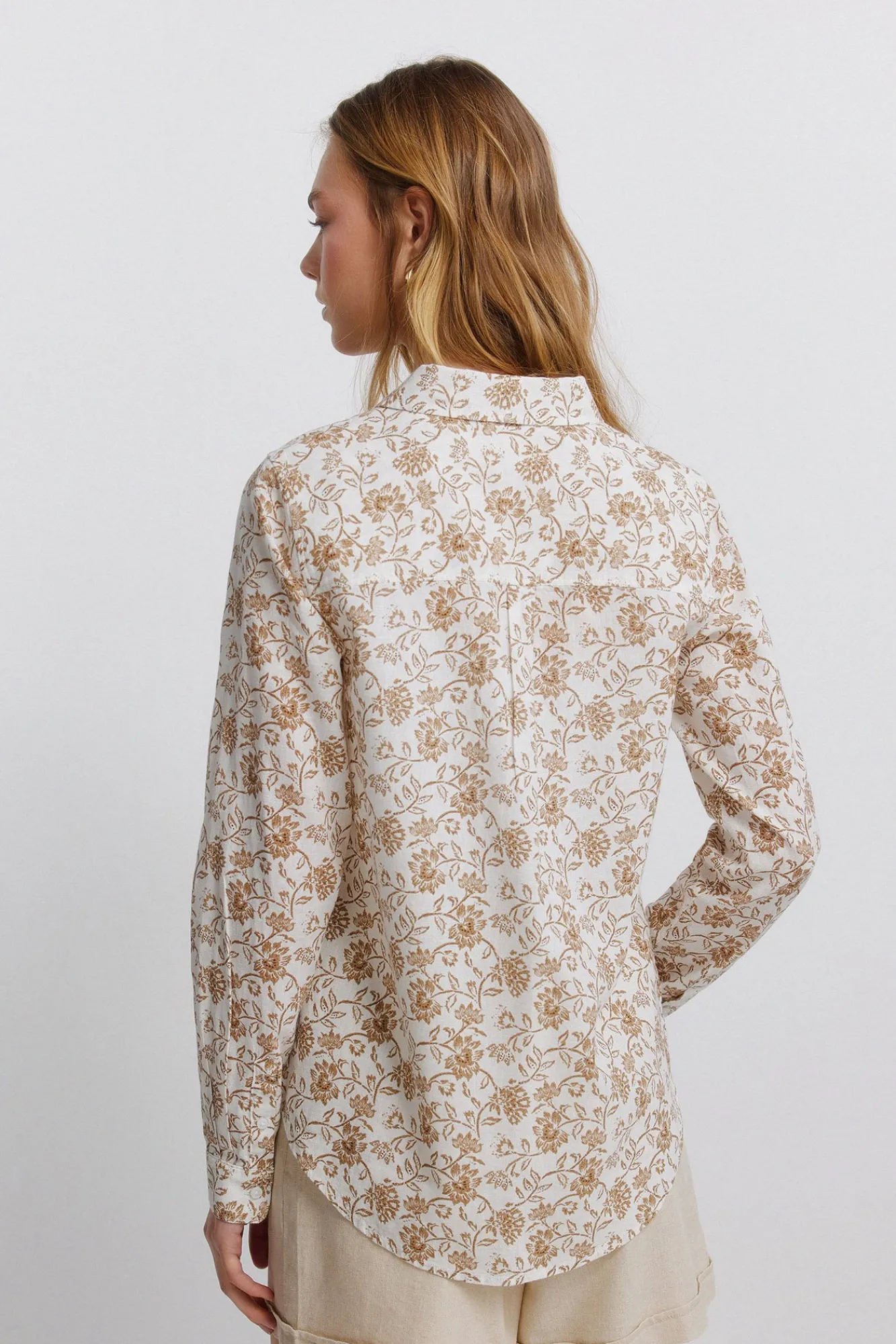 Springfield Chemise basique effet lin