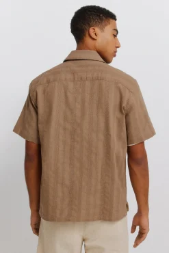 Springfield Chemise bowling manches courtes jacquard