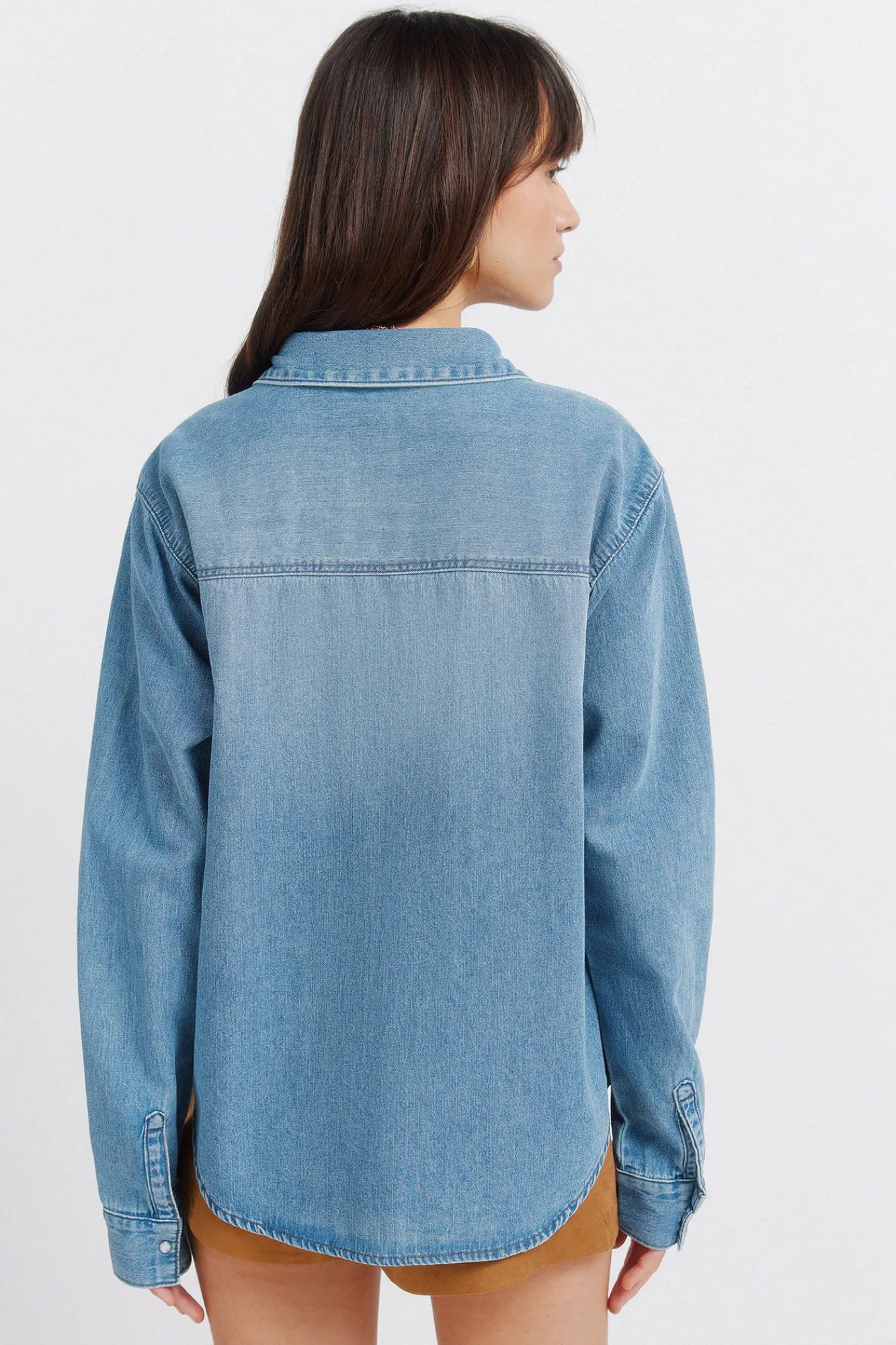 New Springfield Chemise canezou en denim bleu