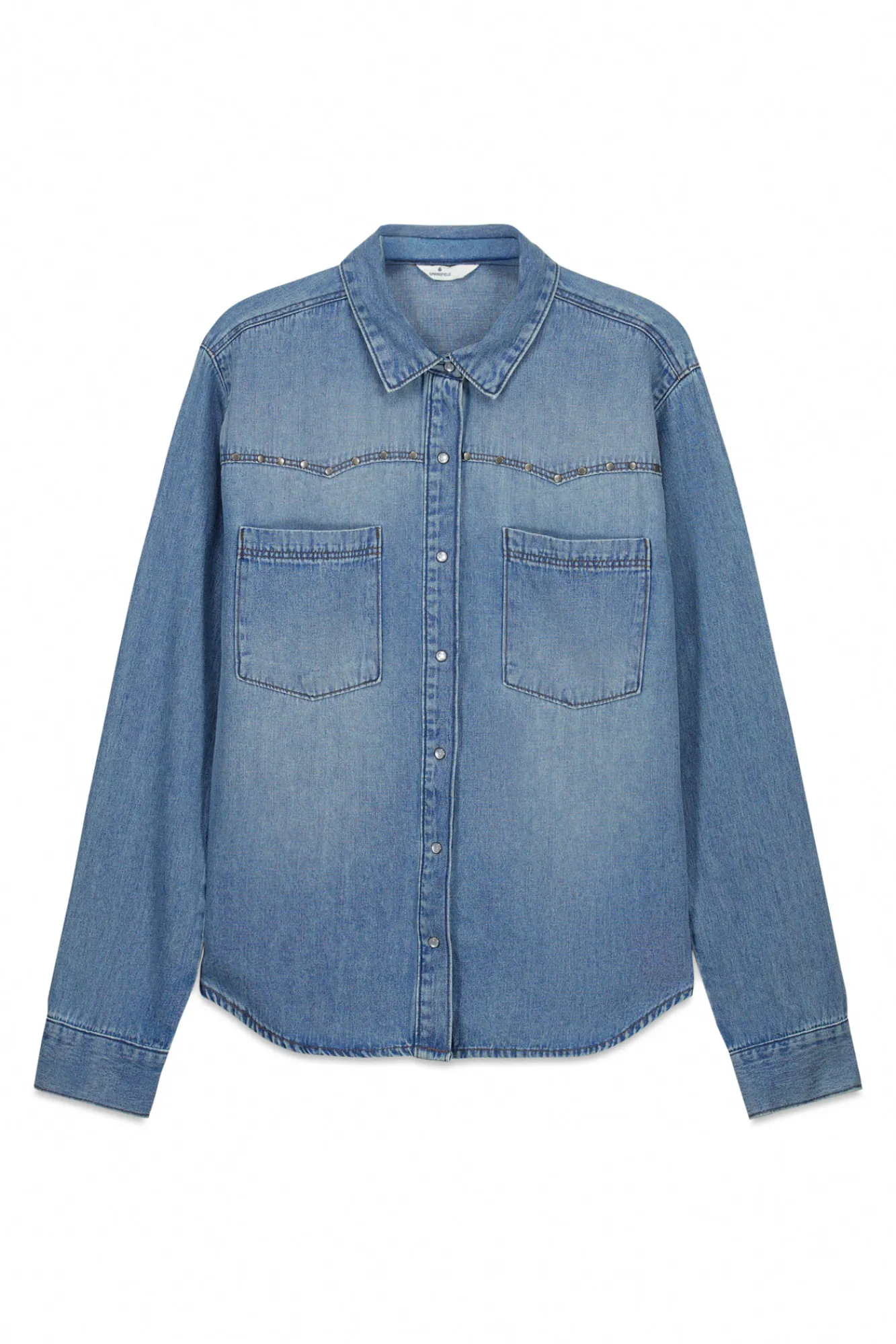 New Springfield Chemise canezou en denim bleu