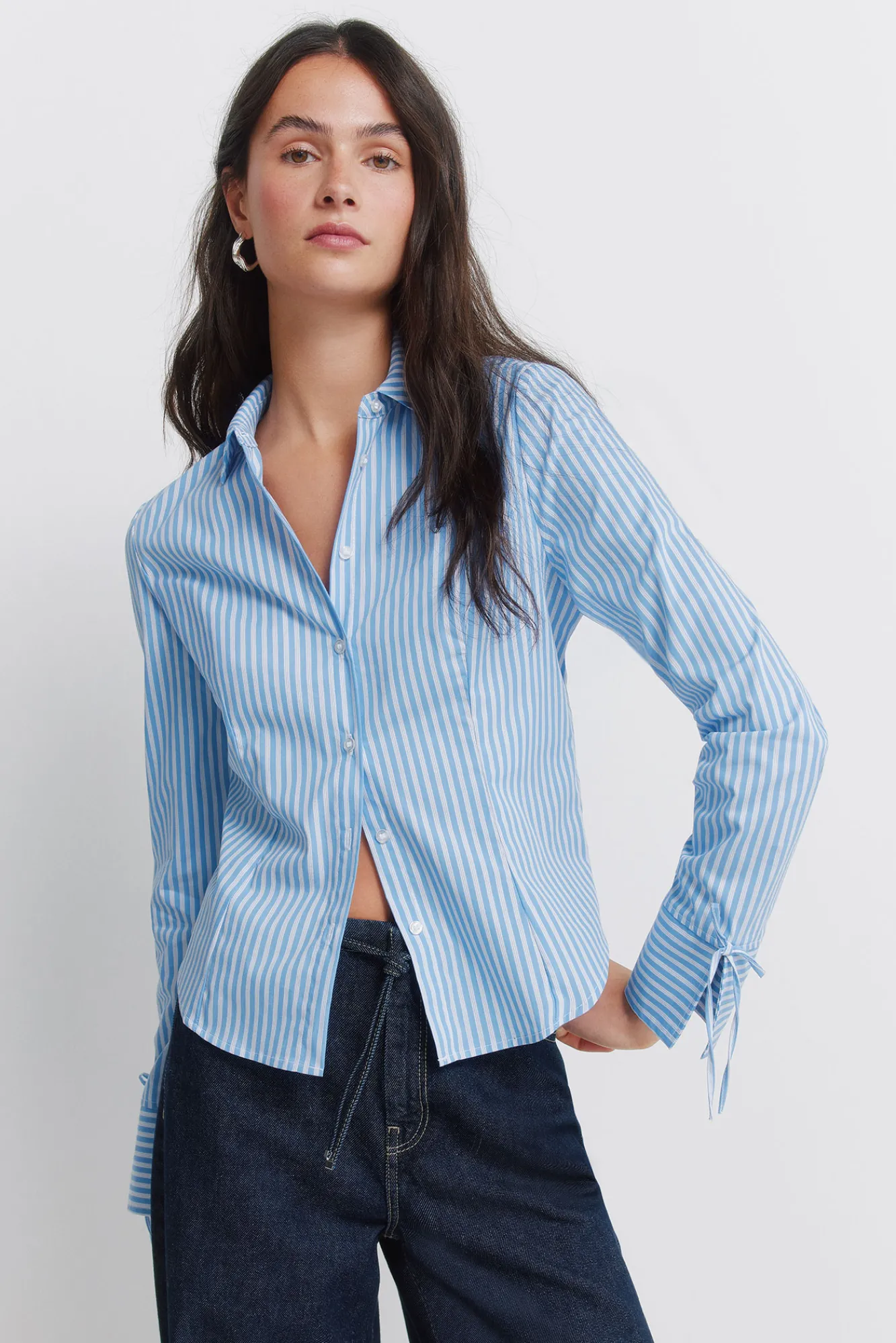 Outlet Springfield Chemise en coton cintrée bleu