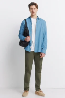 Best Springfield Chemise en denim bleu