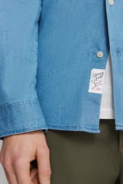 Best Springfield Chemise en denim bleu