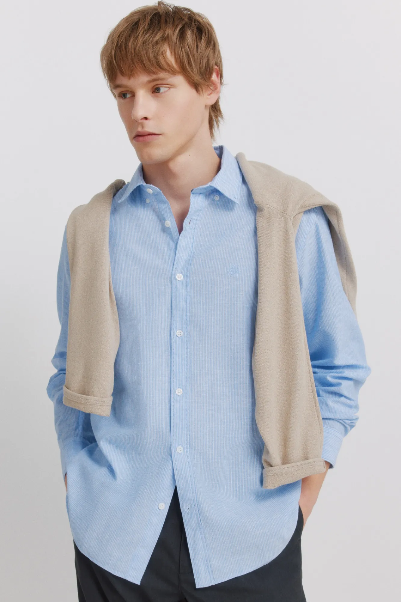 Sale Springfield Chemise en lin à rayures