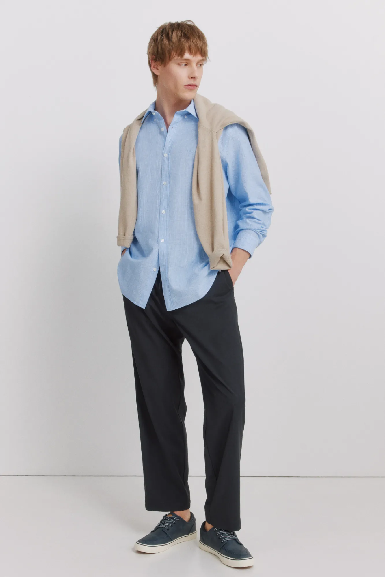 Sale Springfield Chemise en lin à rayures