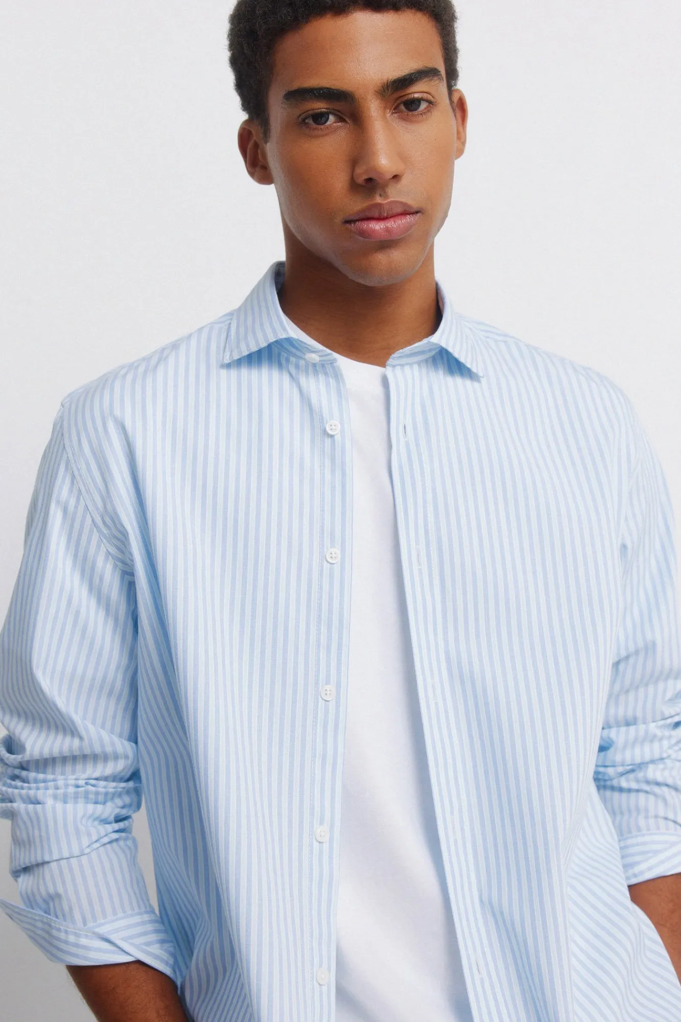 Sale Springfield Chemise en popeline bleu