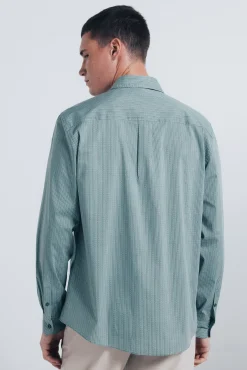 Hot Springfield Chemise en popeline micro- imprimé