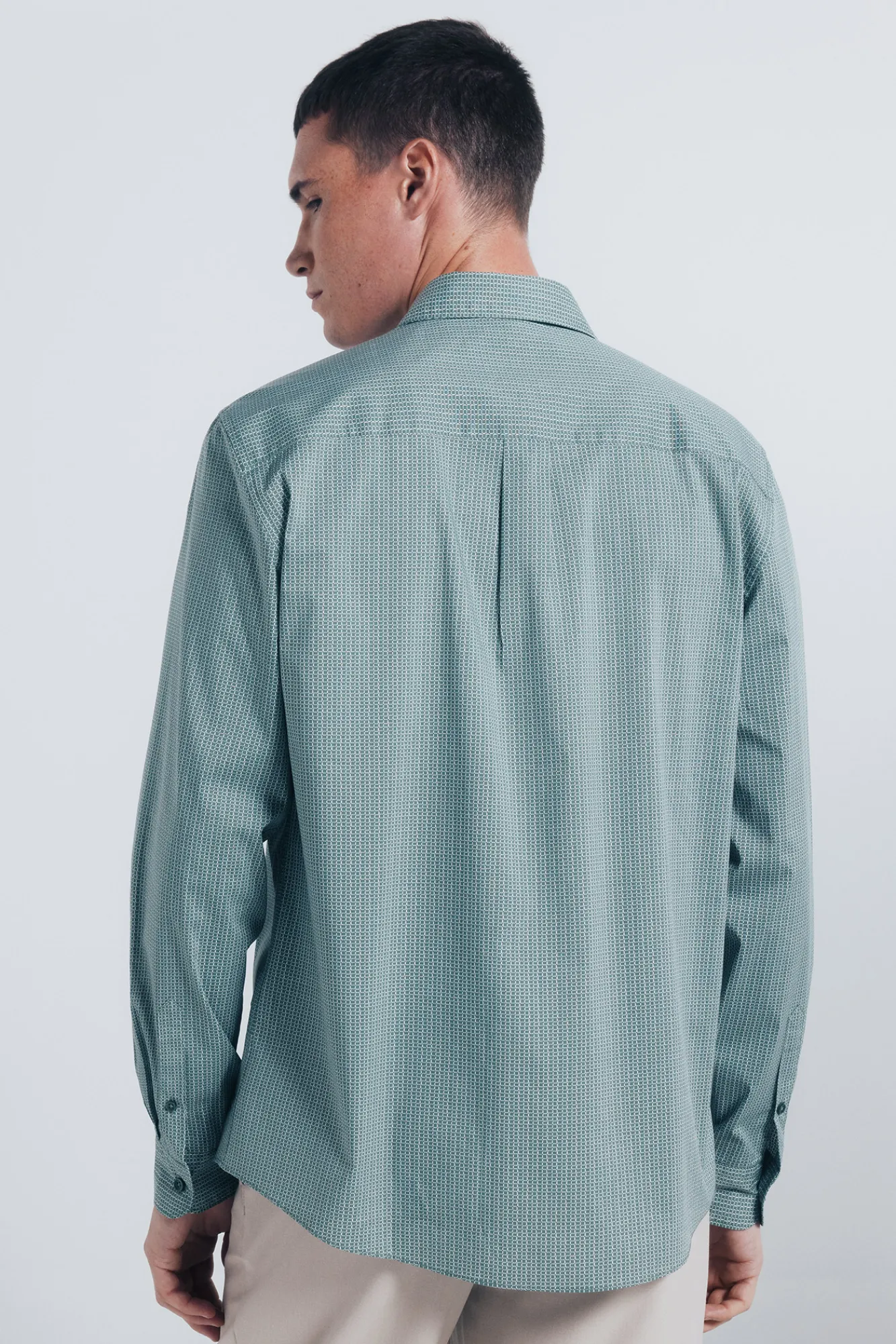 Hot Springfield Chemise en popeline micro- imprimé