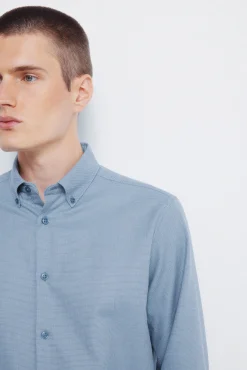 Sale Springfield Chemise habill&eacute;e structur&eacute;e bicolore