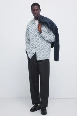 Springfield Chemise jacquard ethnique bleu