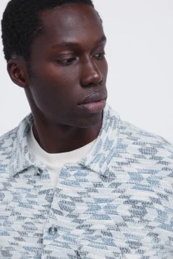 Springfield Chemise jacquard ethnique bleu
