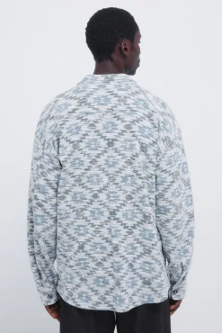 Springfield Chemise jacquard ethnique bleu