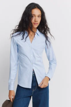 Springfield Chemise Oxford en coton à col en V