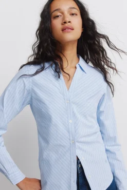 Springfield Chemise Oxford en coton à col en V