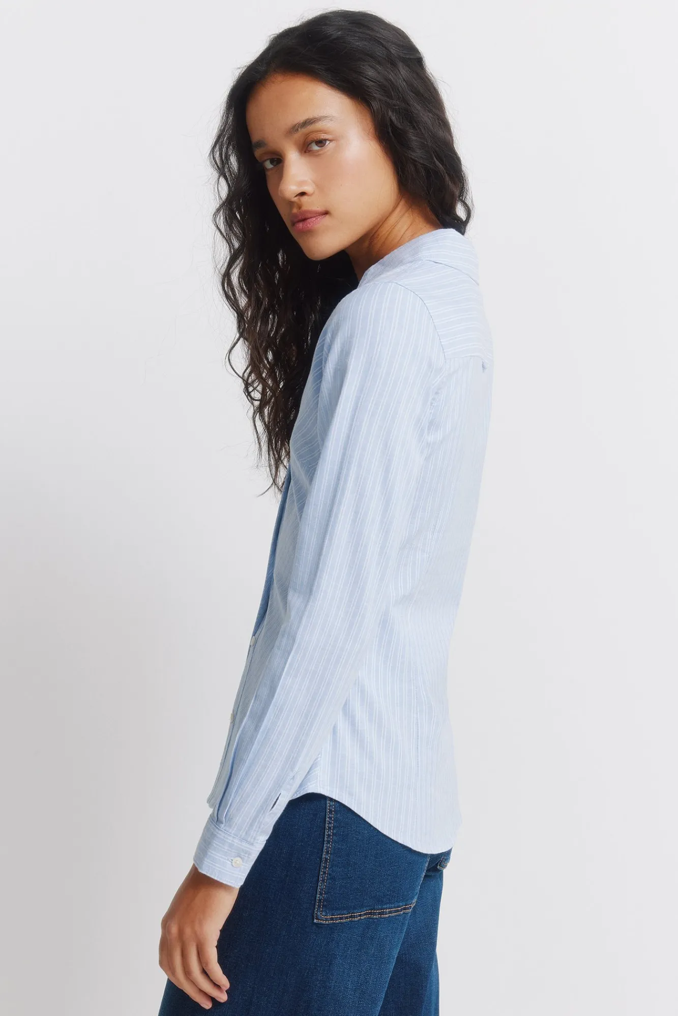 Springfield Chemise Oxford en coton à col en V