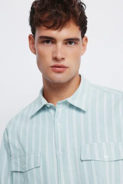 Sale Springfield Chemise Oxford rayures avec poches