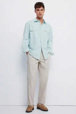 Sale Springfield Chemise Oxford rayures avec poches