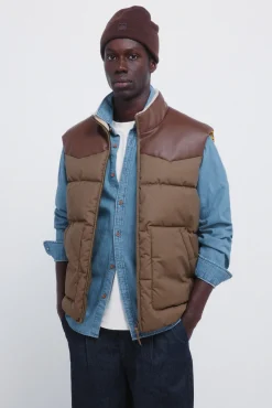 Discount Springfield Gilet matelass&eacute; contrast&eacute; imprimé
