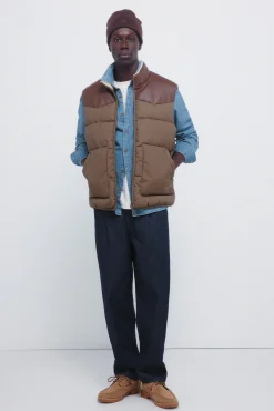 Discount Springfield Gilet matelass&eacute; contrast&eacute; imprimé
