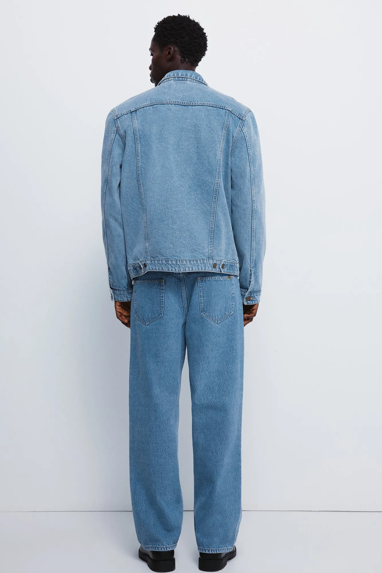 Sale Springfield Jean large à délavage moyen bleu