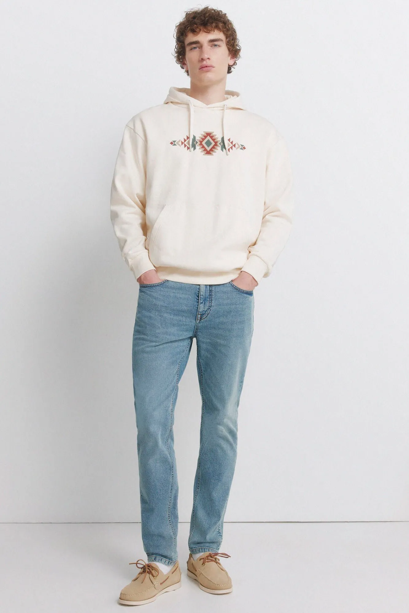 New Springfield jean skinny délavé moyen surteint bleu