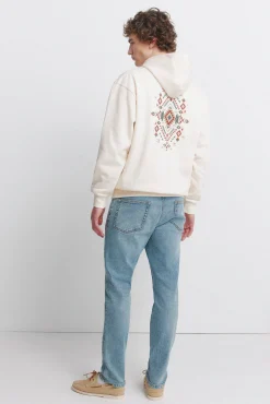 New Springfield jean skinny délavé moyen surteint bleu