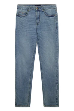 New Springfield jean skinny délavé moyen surteint bleu