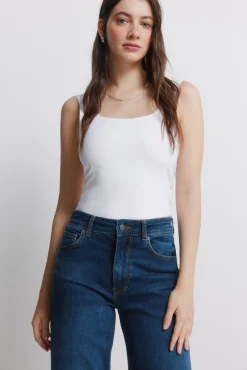 Online Springfield Jeans amples taille haute bleu