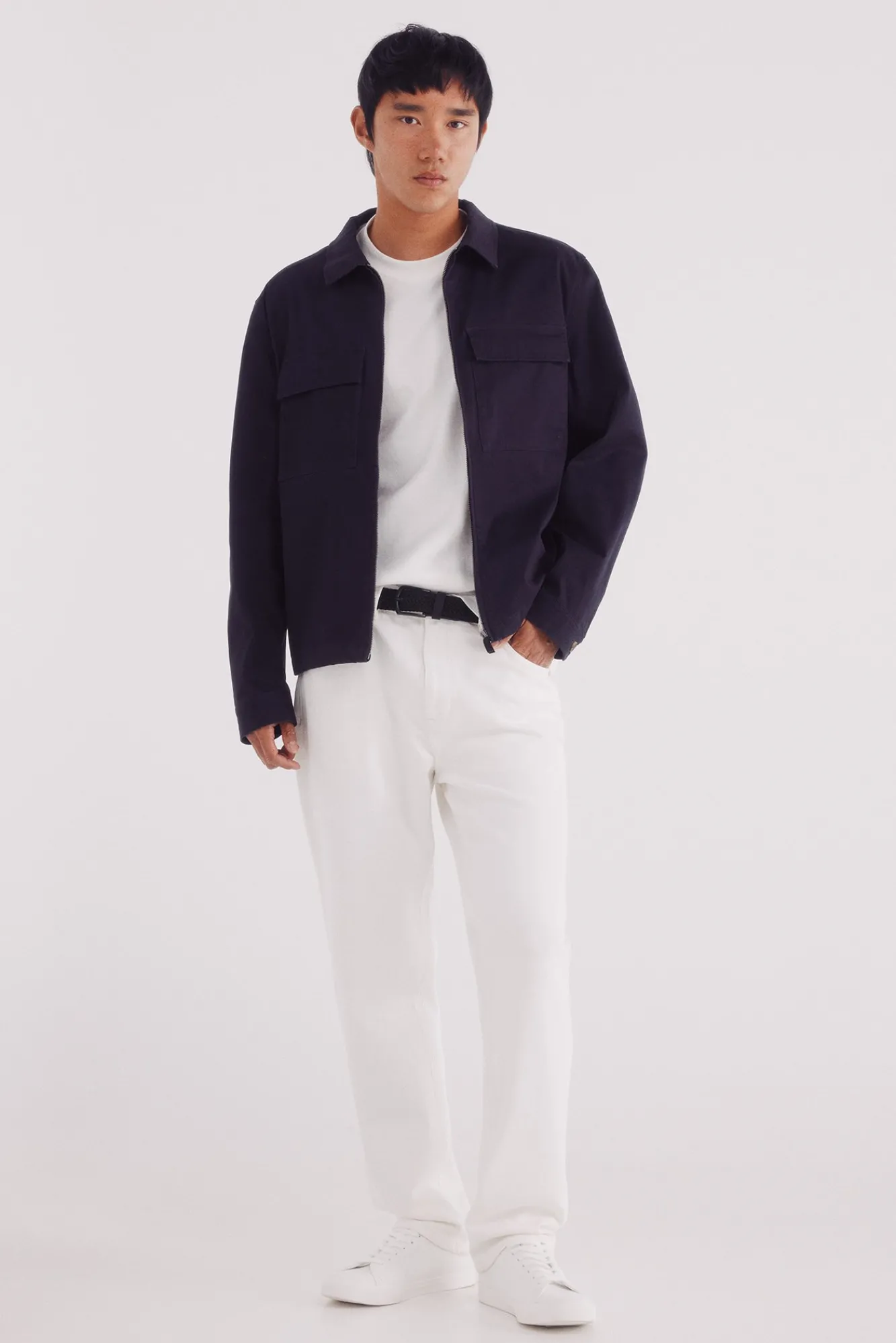 Clearance Springfield Jeans blanc coupe droite beige