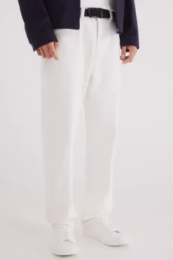 Clearance Springfield Jeans blanc coupe droite beige