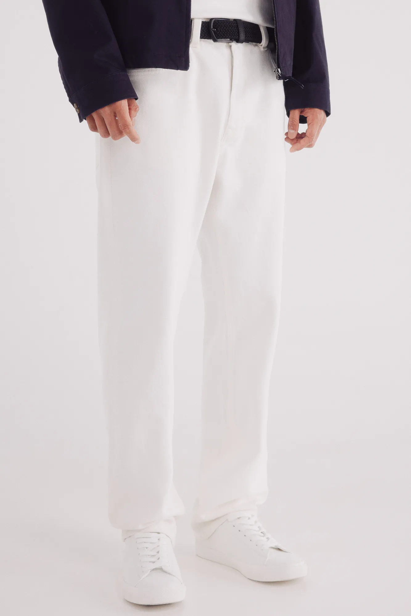 Clearance Springfield Jeans blanc coupe droite beige