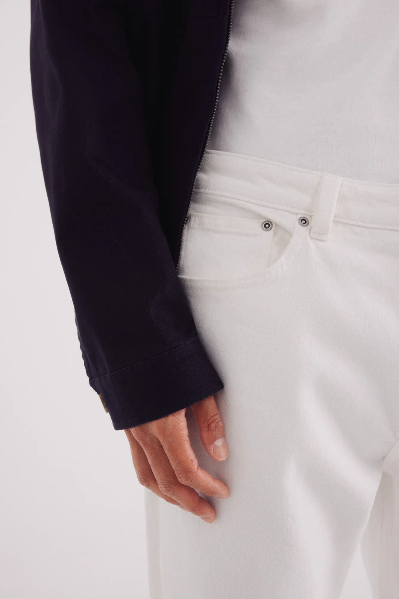 Clearance Springfield Jeans blanc coupe droite beige