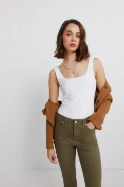 Outlet Springfield Jeans Bootcut beige