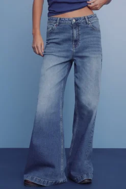 Hot Springfield Jeans confort super large bleu