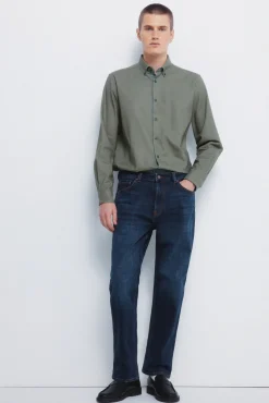 Best Springfield Jeans coupe droite d&eacute;lav&eacute; fonc&eacute; bleu