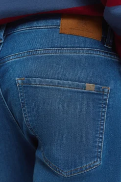 Outlet Springfield Jeans coupe slim d&eacute;lav&eacute; moyen bleu
