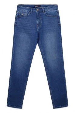 Outlet Springfield Jeans coupe slim d&eacute;lav&eacute; moyen bleu