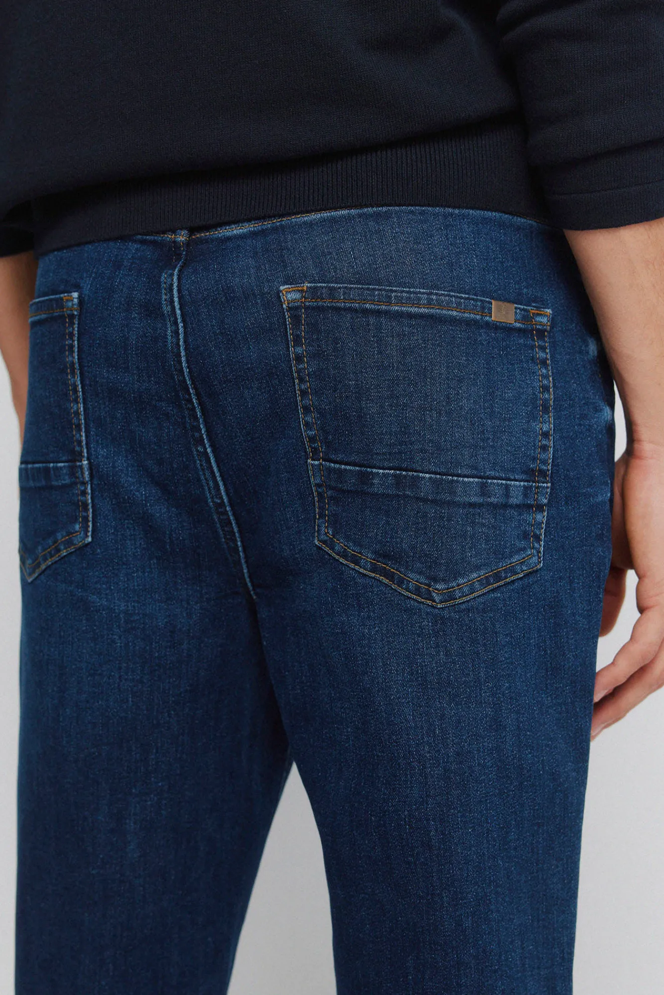 New Springfield Jeans délavage foncé slim fit bleu