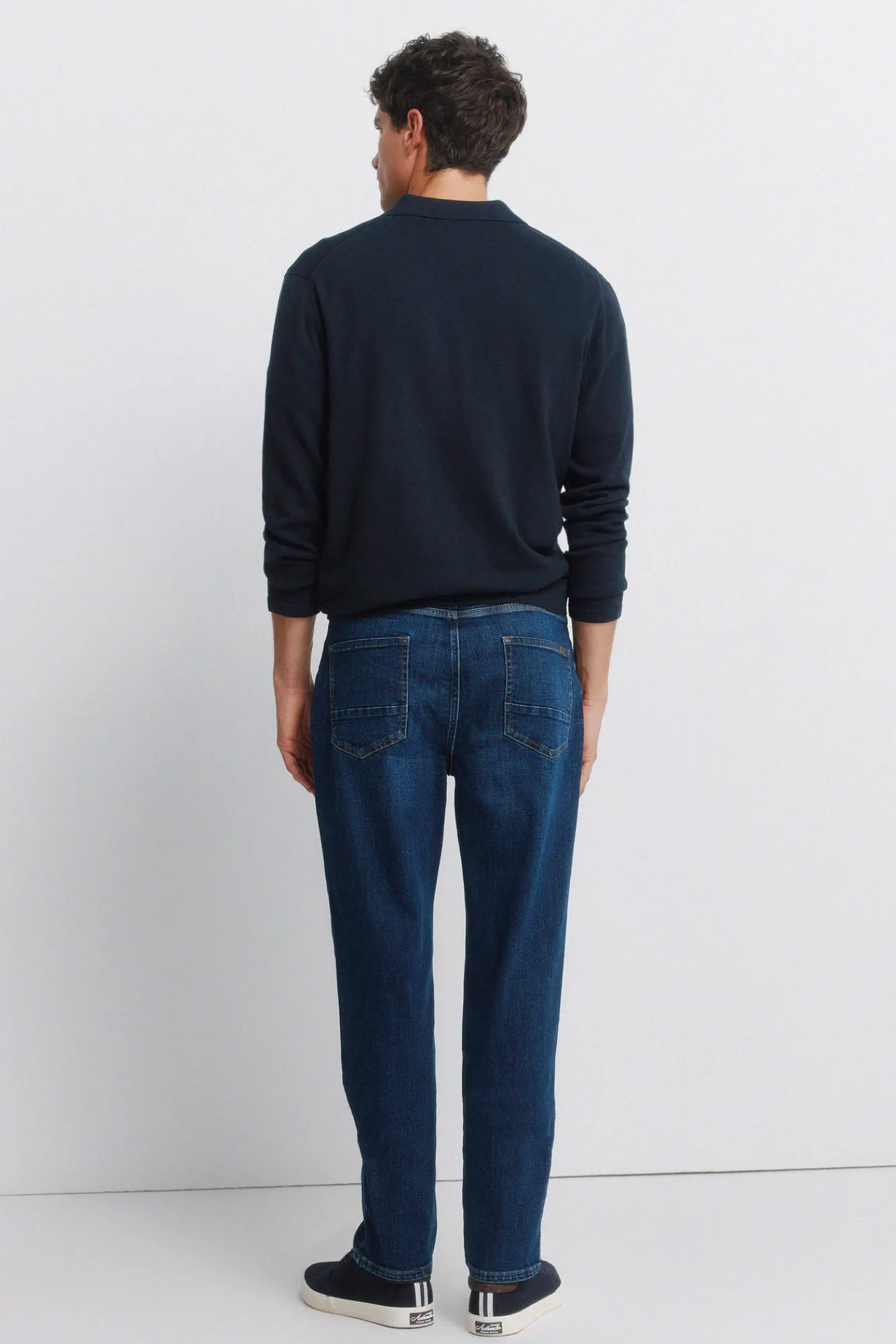 New Springfield Jeans délavage foncé slim fit bleu