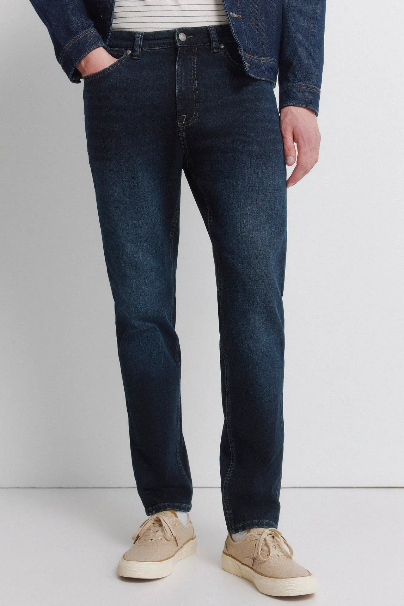 Outlet Springfield Jeans délavage foncé slim fit bleu
