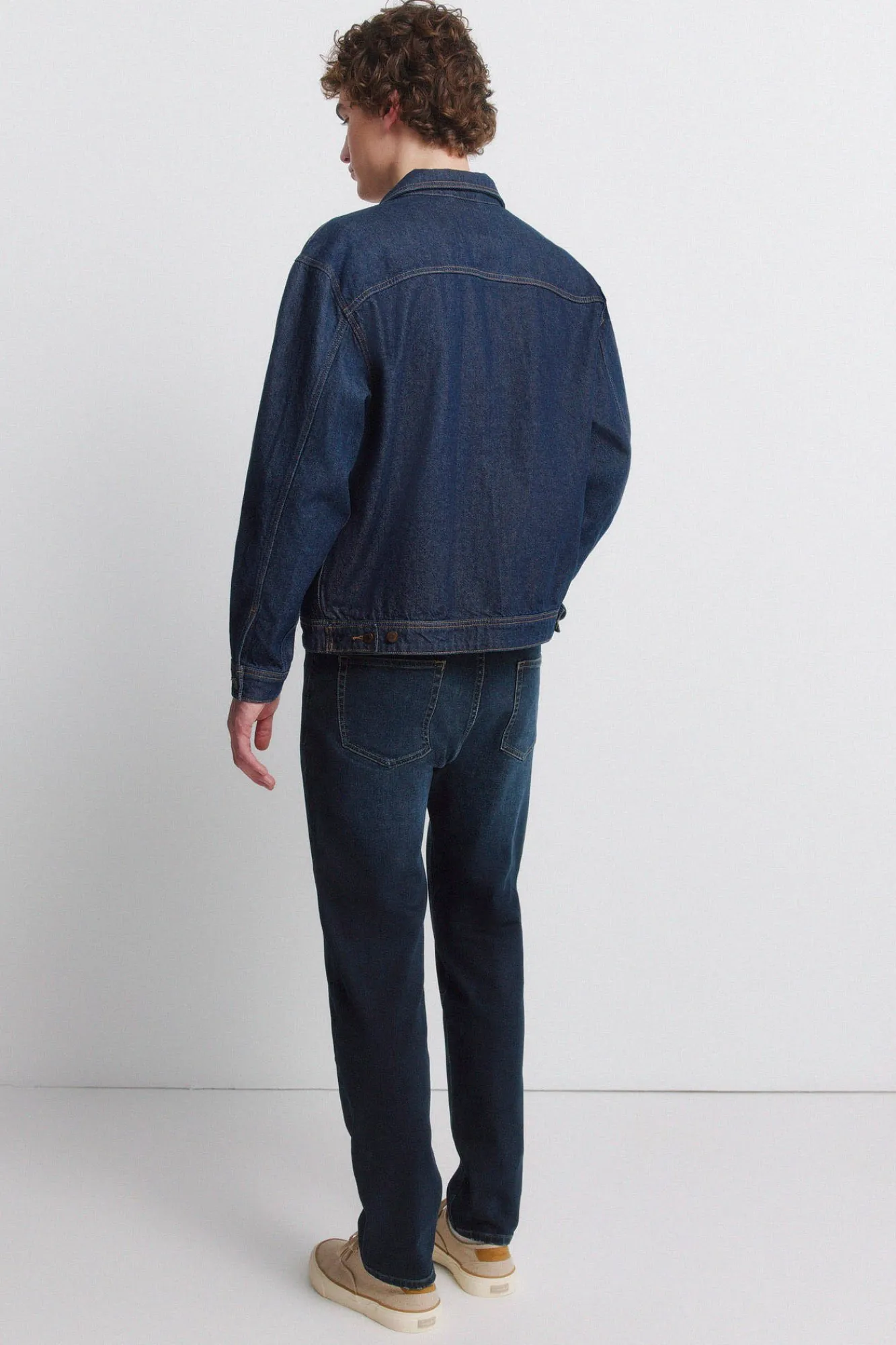 Outlet Springfield Jeans délavage foncé slim fit bleu