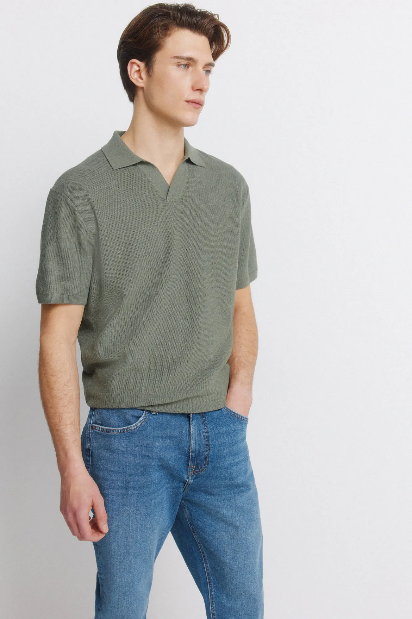 Discount Springfield Jeans délavage moyen slim fit bleu