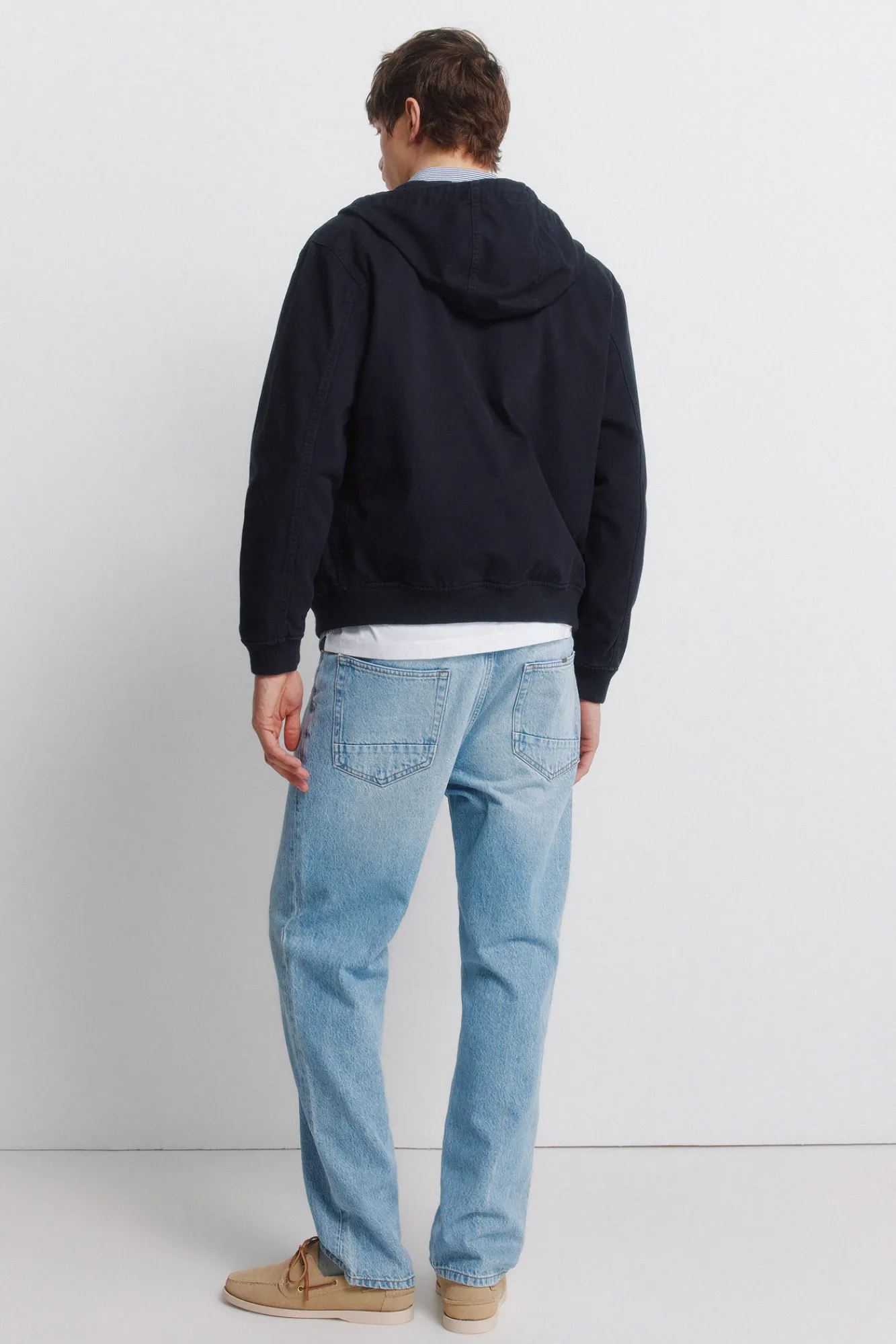 New Springfield Jeans délavé moyen clair coupe droite bleu