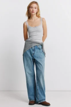 Springfield Jeans large bleu